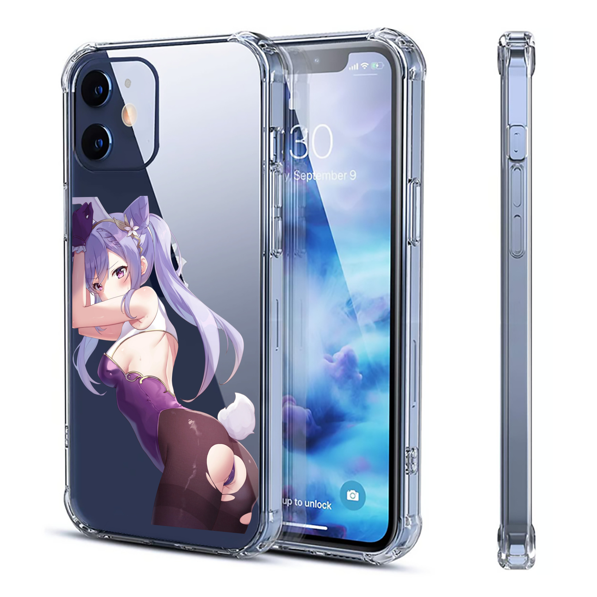げんし神 刻晴 こくせい genshin Kokusei 【iPhone 12シリーズ対応】透明スマホケース（クリアソフトケース）